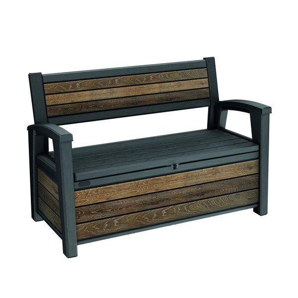 Temno rjava plastična vrtna klop Deco – Keter