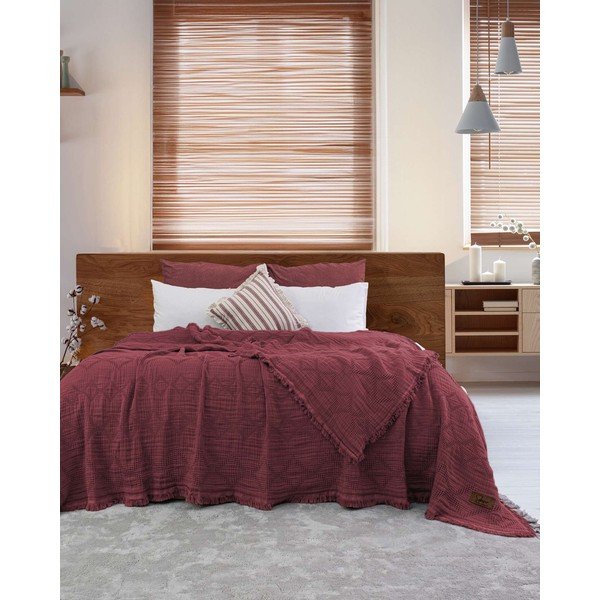 Bordo rdeče pregrinjalo 260x240 cm Oscar  – Mijolnir