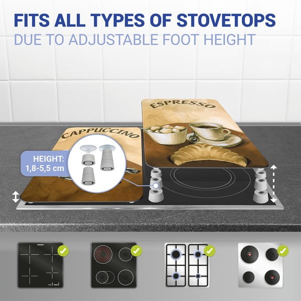 Komplet 2 steklenih zaščitnih plošč za štedilnik Wenko Coffee-image-3