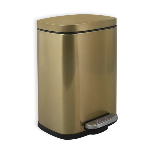 Jeklen koš za smeti v mat zlati barvi s pedalom 5 l Akira – Spirella