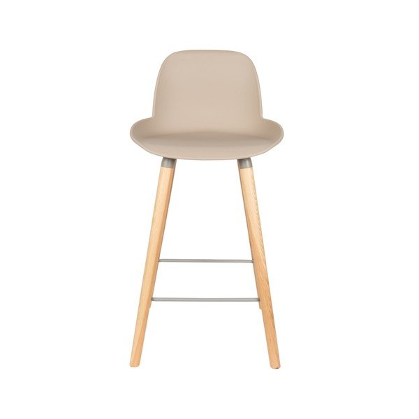 Komplet 2 sivo-bež barskih stolov Zuiver Albert Kuip, višina sedeža 65 cm-image-2