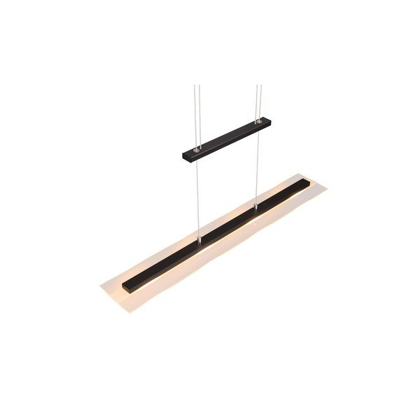 Črna LED viseča svetilka s steklenim senčnikom Milos – Reality-image-2