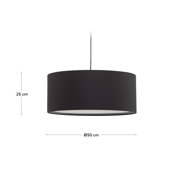 Črno senčilo ø 50 cm Santana – Kave Home-image-3