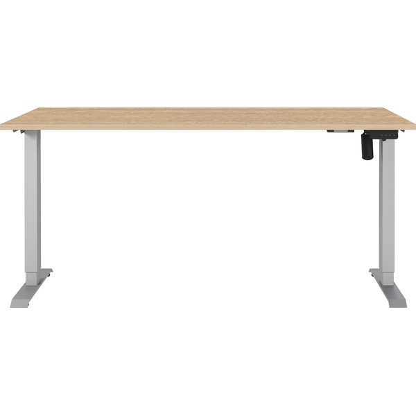 Električna dvižna pisalna miza z nastavljivo višino z mizno ploščo v hrastovem dekorju 80x160 cm Boras – Germania-image-1