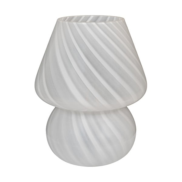 Bela LED namizna svetilka s steklenim senčilom (višina 19,5 cm) Alton – House Nordic