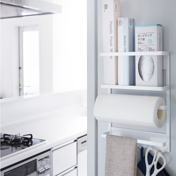 Velik bel magnetni kuhinjski nosilec YAMAZAKI Tower Magnetic Side Rack-image-4