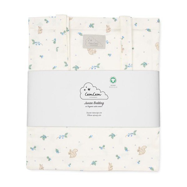 Kremno bela otroška posteljnina za otroško posteljico iz organskega bombaža 100x140 cm Blueberries – Cam Cam Copenhagen-image-4