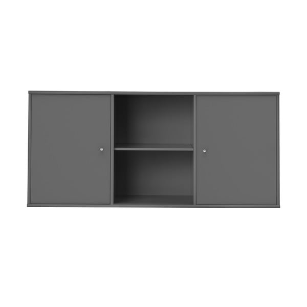 Antracitno siva nizka stenska komoda 133x61 cm Mistral – Hammel Furniture