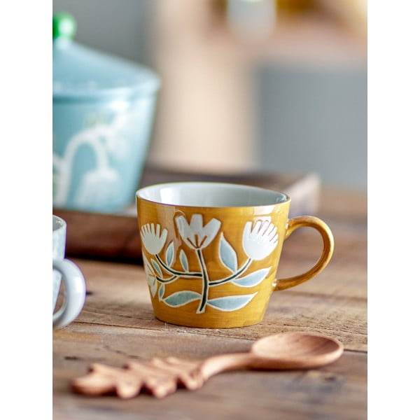 Oker rumena lončena skodelica 255 ml Tangier – Bloomingville-image-1