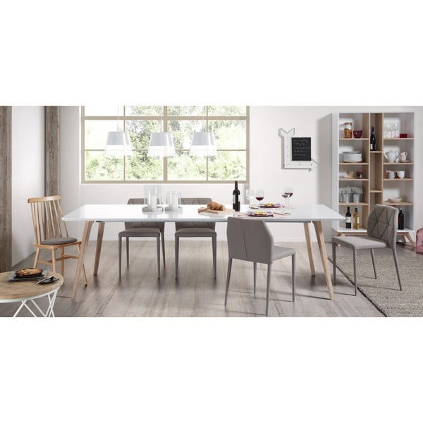 Raztegljiva jedilna miza z dodatno ploščo 90x140 cm Eunice – Kave Home-image-2