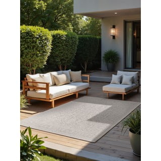Sivo-slonokoščena notranja in zunanja preproga 120x170 cm Duet Kona – NORTHRUGS