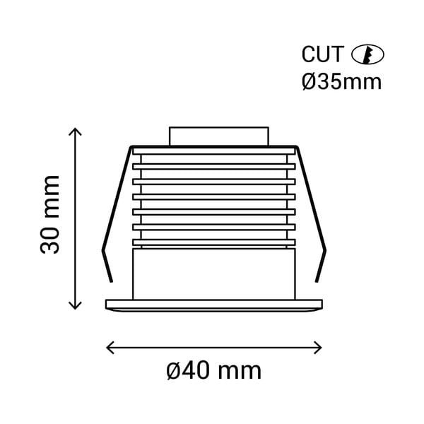 Črno/belo LED točkovno svetilo ø 4 cm – SULION-image-3