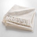 Kremno bela odeja iz mešanice bombaža 125x150 cm Ziggy – douceur d'intérieur