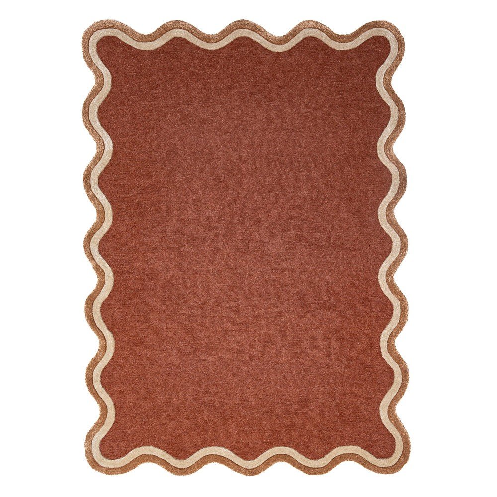 Ročno tkana preproga iz mešanice volne v barvi Rivo Wool