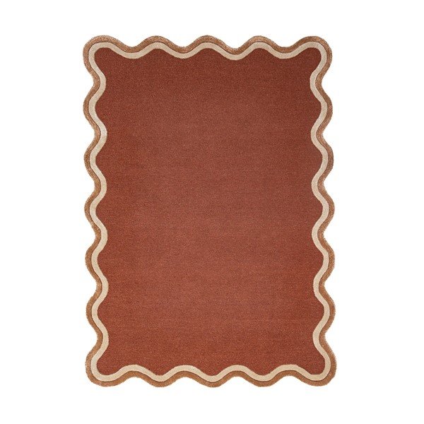 Ročno tkana preproga iz mešanice volne v barvi terakote 120x170 cm Rivo Wool – Flair Rugs