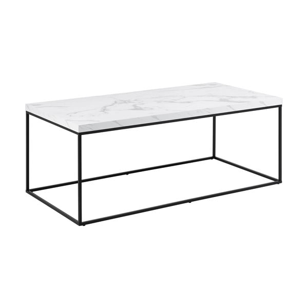 Bela mizica z mizno ploščo v marmornem dekorju 55x110 cm Barossa – Actona-image-3