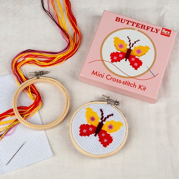 Komplet za ustvarjanje Cross-stitch Kit Butterfly – Rex London-image-1