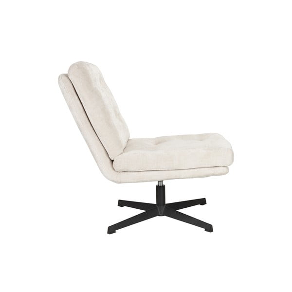 Kremno bel vrtljiv fotelj Kai – White Label-image-2