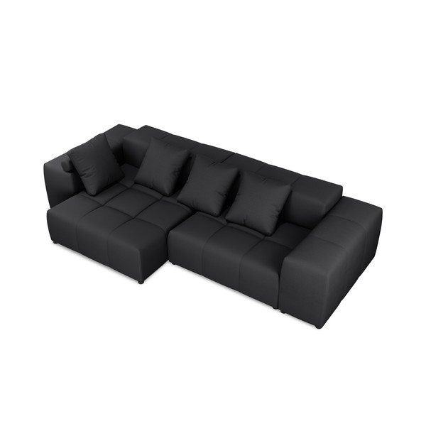 Črn kotni kavč (obojestranski) Rome - Cosmopolitan Design -image-4