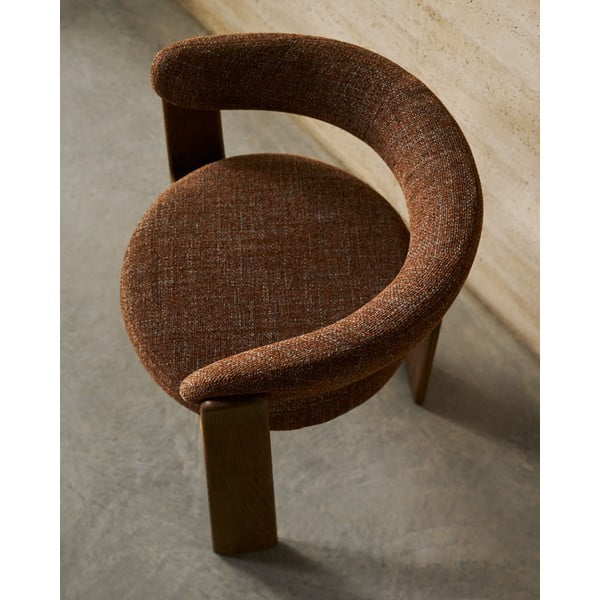 Rjav jedilni stol z nasloni za roke iz masivnega jesena Granite – Kave Home-image-2