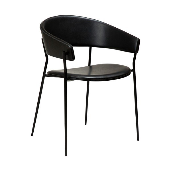 Mat črn jedilni stol z nasloni za roke Crib – DAN-FORM Denmark