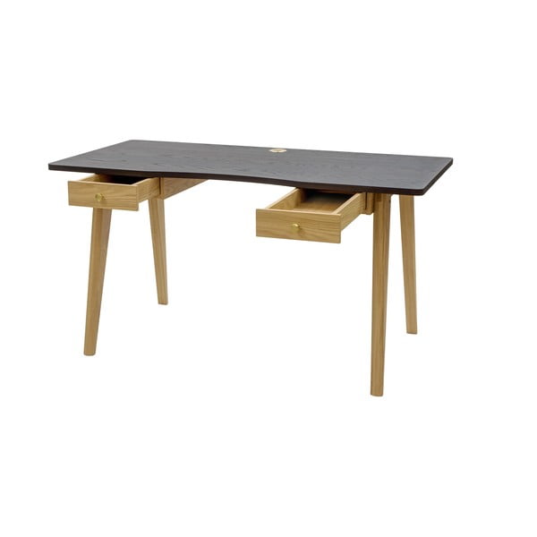 Pisalna miza v hrastovem dekorju 70x140 cm Nice – Woodman-image-3