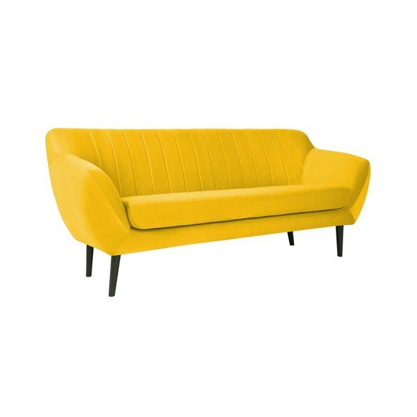Rumena žametna zofa Mazzini Sofas Toscane, 188 cm-image-2