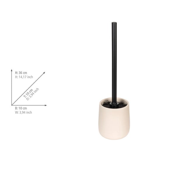 Kremno bela keramična WC ščetka Margo – Allstar-image-1