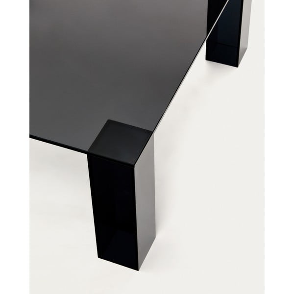 Temno siva steklena mizica 85x85 cm Adularia – Kave Home-image-4