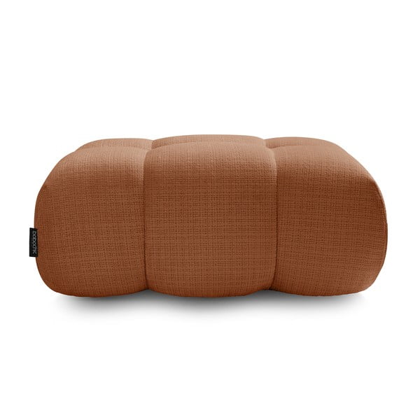 Opečnato oranžen tabure iz šenilje Ivane – Bobochic Paris