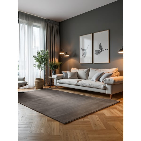 Antracitno siva/kremno bela preproga 200x280 cm Perles Dolomite – Elle Decoration-image-1