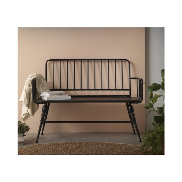 Črna kovinska klop Geese Gap-image-3