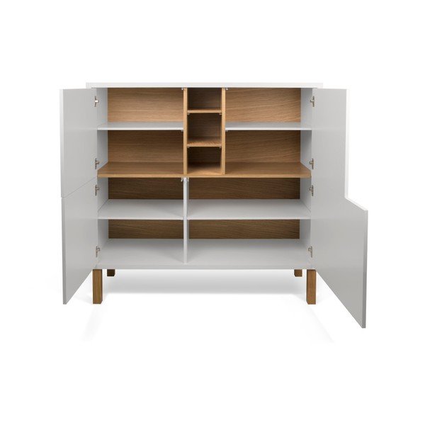 Bela visoka komoda TemaHome Niche Pattern-image-1