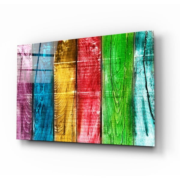 Steklena slika Insigne Colored Wood, 110 x 70 cm