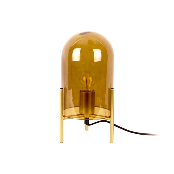 Gorčično rumena steklena namizna svetilka Leitmotiv Bell, višina 30 cm-image-2