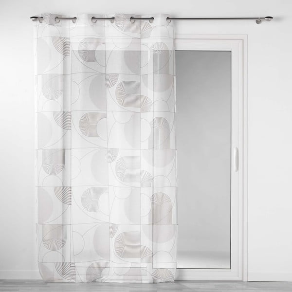 Bela prosojna zavesa iz tančice 140x280 cm Esquisse – douceur d'intérieur