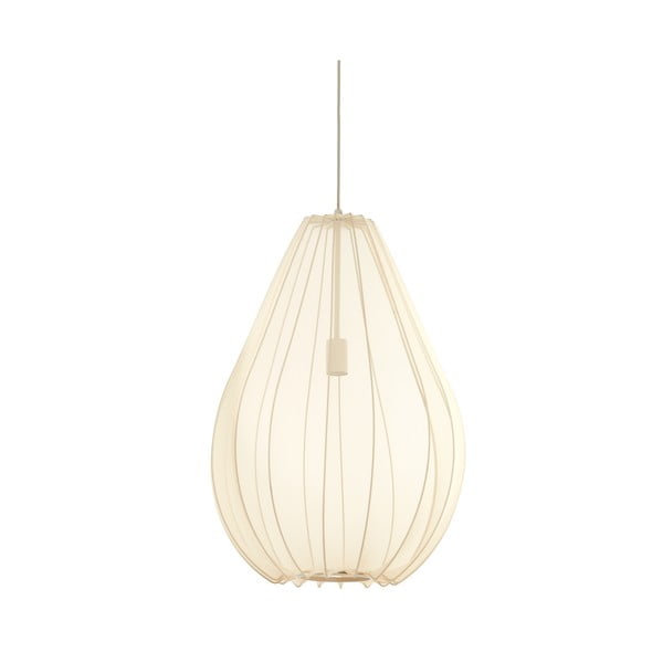 Bež viseča svetilka s tekstilnim senčilom ø 50 cm Itela – Light & Living-image-3