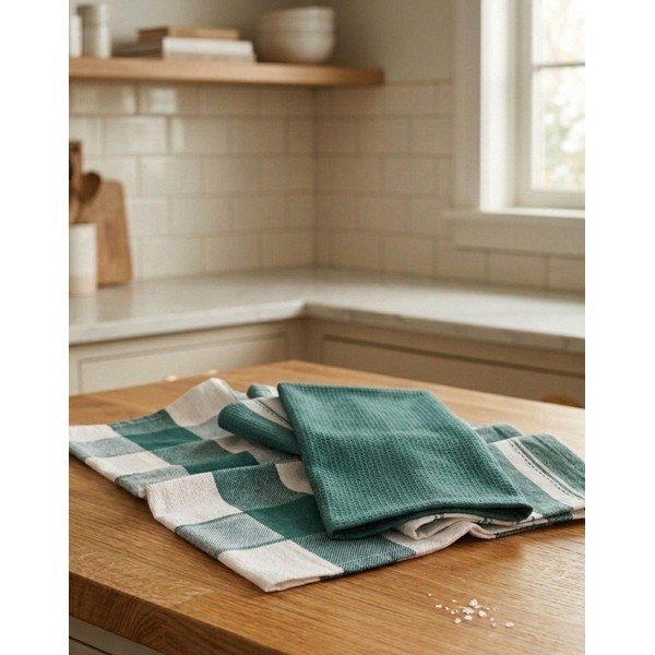 Bombažne kuhinjske krpe v kompletu 3 ks 45x70 cm Vafle – JAHU collections-image-1