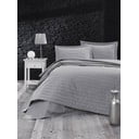 Sivo prešito pregrinjalo za zakonsko posteljo 220x240 cm Monart – Mijolnir