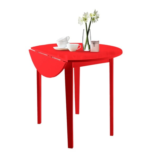 Rdeča zložljiva jedilna miza Støraa Trento Quer, ⌀ 92 cm