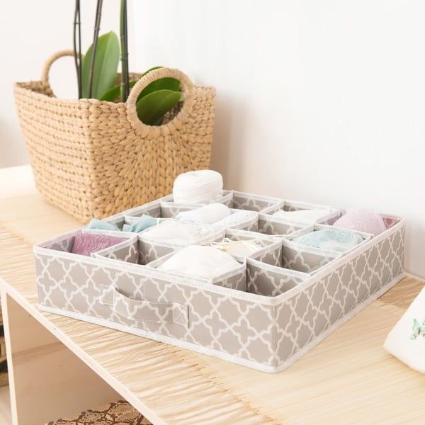 Bež organizator predalov s 16 predelki Compactor, 40 x 40 cm-image-1