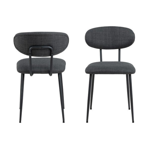 Antracitno sivi jedilni stoli v kompletu 2 ks Denise – Actona-image-3