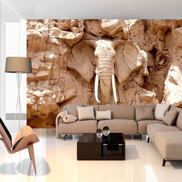 Tapeta velikega formata Artgeist Stone Elephant, 200 x 140 cm-image-1