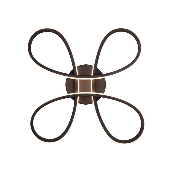 Črna LED stropna svetilka 40x40 cm Fly – Trio-image-1