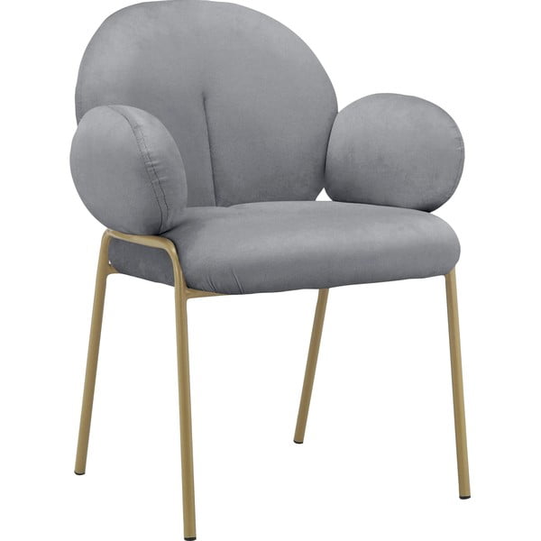 Sivi oblazinjeni jedilni stoli v kompletu z nasloni za roke 2 ks Iwama – Støraa