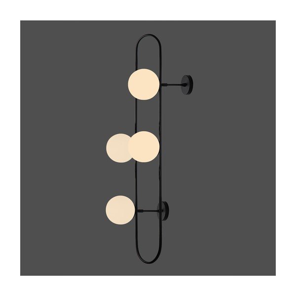 Črna stenska svetilka Squid Lighting Elips, višina 124 cm-image-1