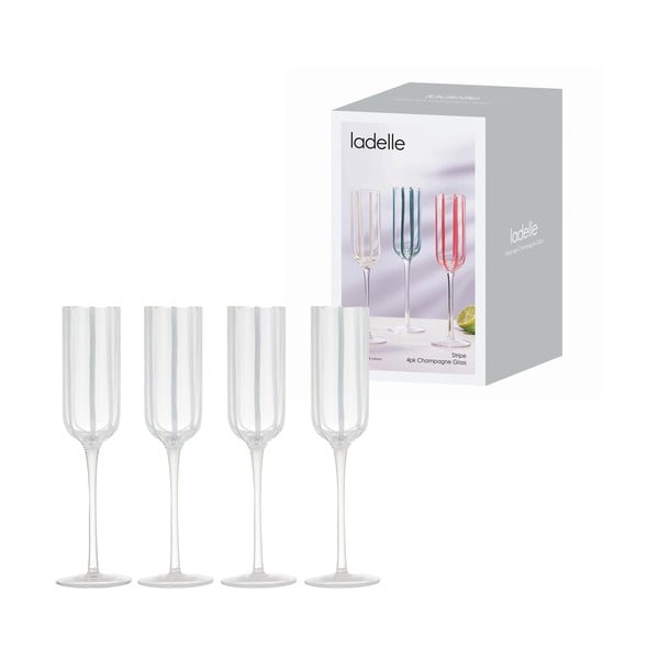 Kozarci za penino v kompletu 4 ks 180 ml Stripe – Ladelle-image-2