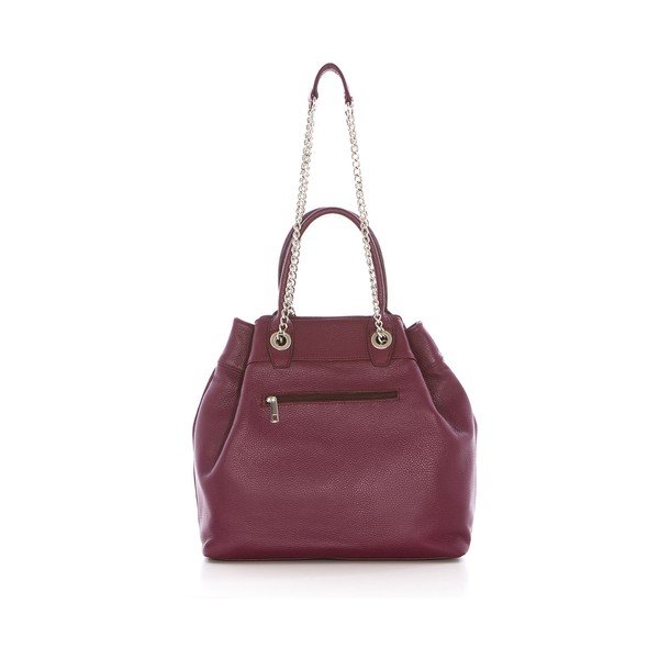 Bordo usnjena torbica Federica Bass Apollo-image-2