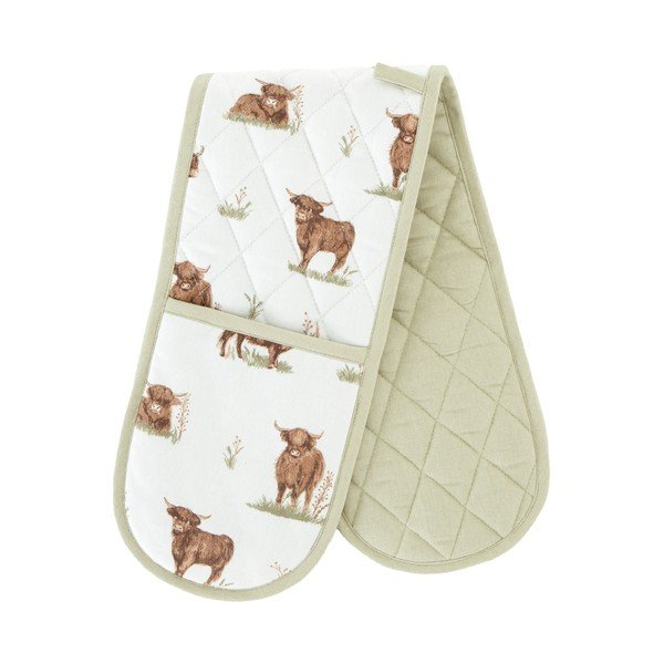 Bombažna dvojna kuhinjska rokavica Angus Highland Cow – Catherine Lansfield