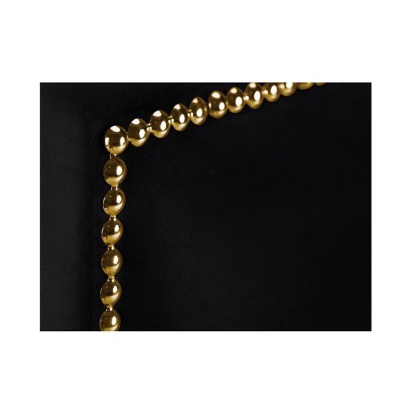 Črno vzglavje Mazzini Sofas Daisy, 180 x 120 cm-image-3